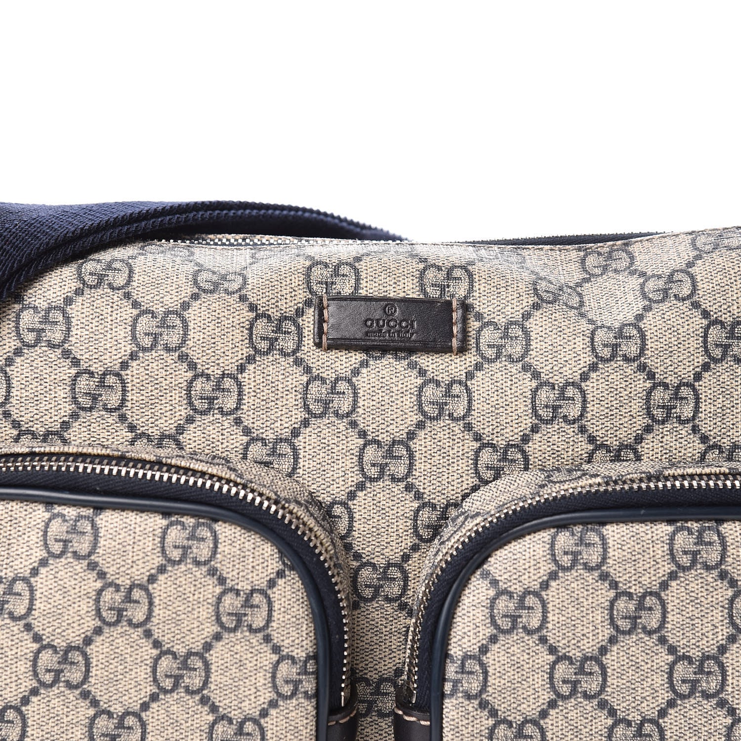 Gucci GG Plus Monogram Front Pocket Messenger Navy 10 of 10