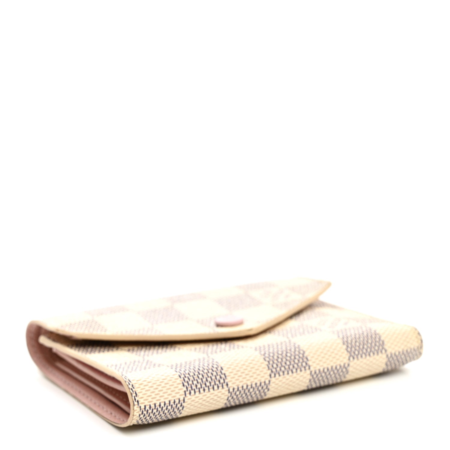 Louis Vuitton Damier Azur Victorine Wallet Rose Ballerine 4 of 8