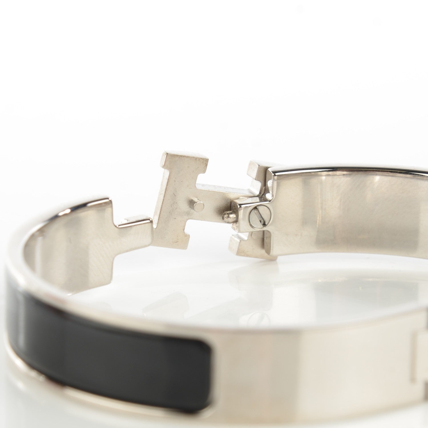Hermes Enamel Narrow Clic Clac H Bracelet GM Black 5 of 6