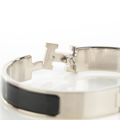 Hermes Enamel Narrow Clic Clac H Bracelet GM Black 5 of 6