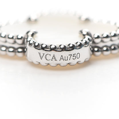 Van Cleef & Arpels 18K White Gold Mother of Pearl 5 Motifs Vintage Alhambra Bracelet 6 of 7