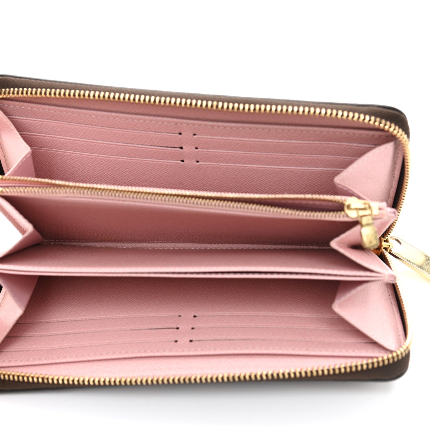 Louis Vuitton Damier Ebene Zippy Wallet Rose Ballerine 5 of 8
