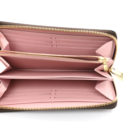Louis Vuitton Damier Ebene Zippy Wallet Rose Ballerine 5 of 8