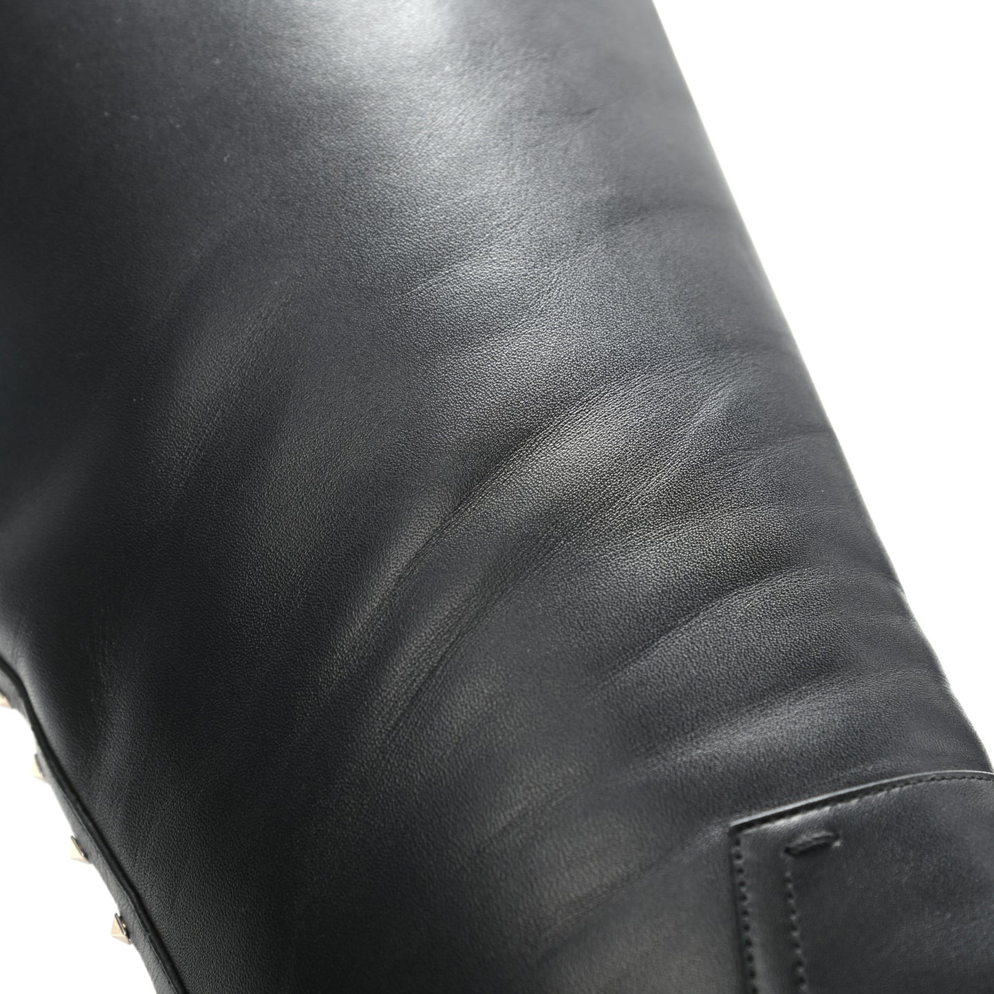 Vitello Lovestud Knee High 85mm Boots 37.5 Black