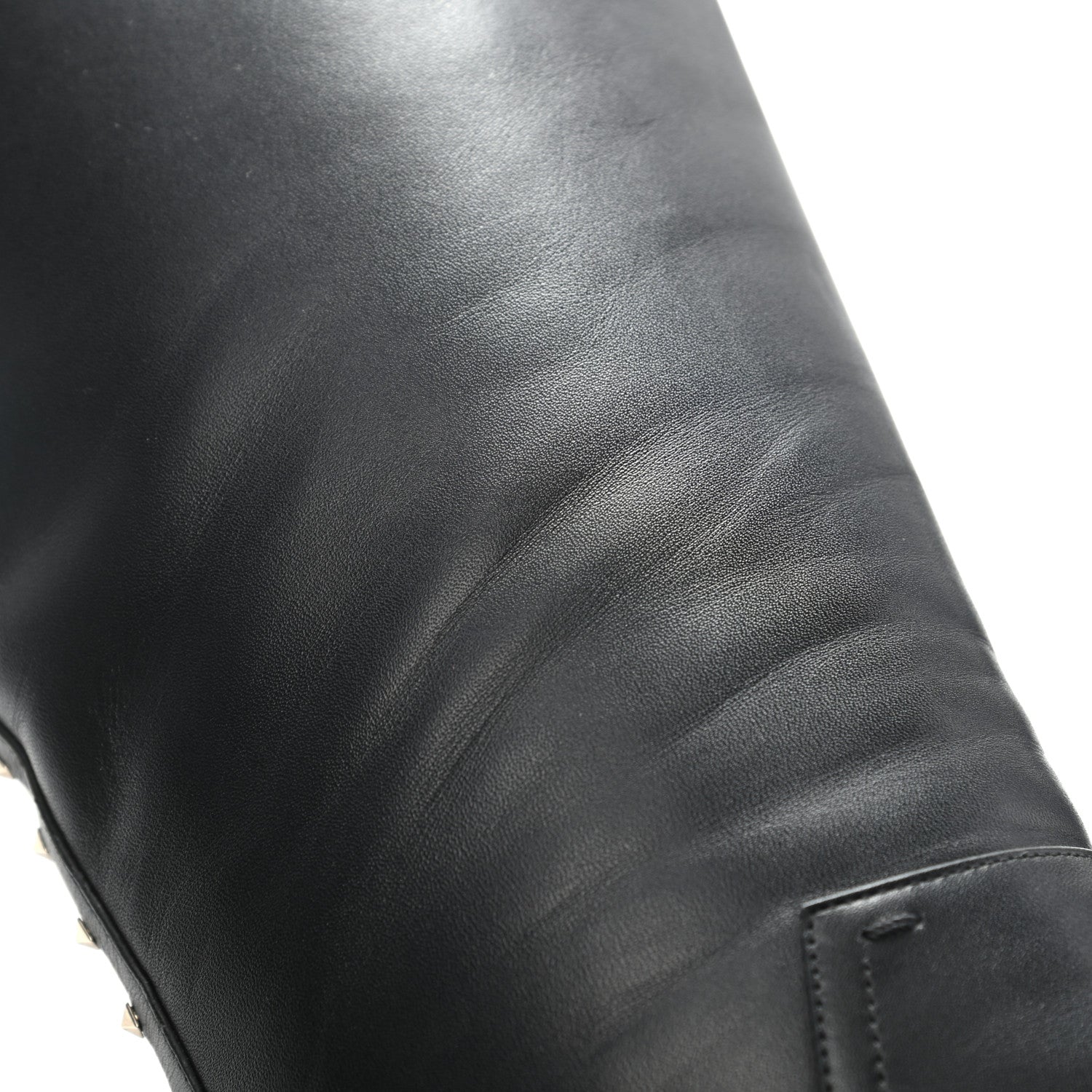 Valentino Garavani Vitello Lovestud Knee High 85mm Boots 37.5 Black 9 of 9