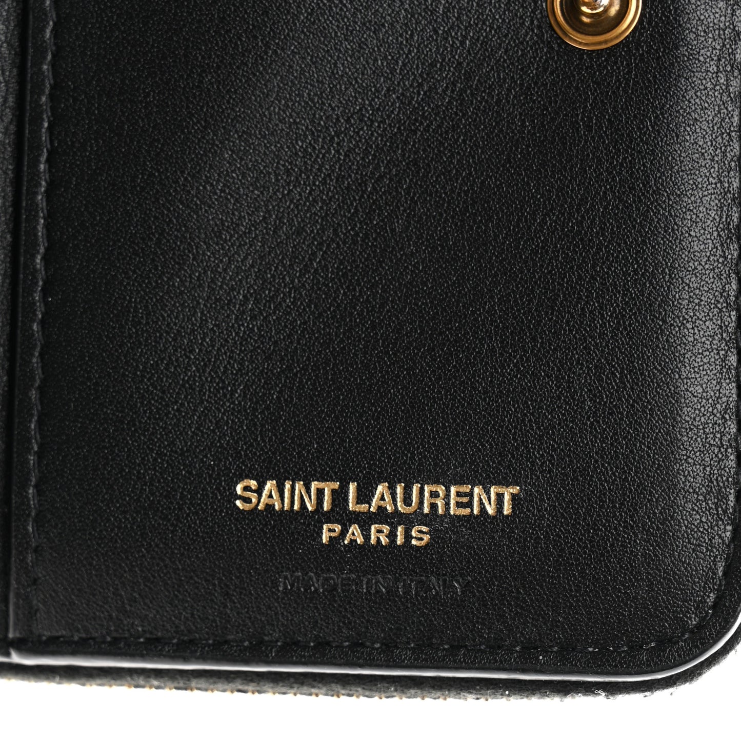 Patent Tartarugato Monogram Compact Wallet Brown