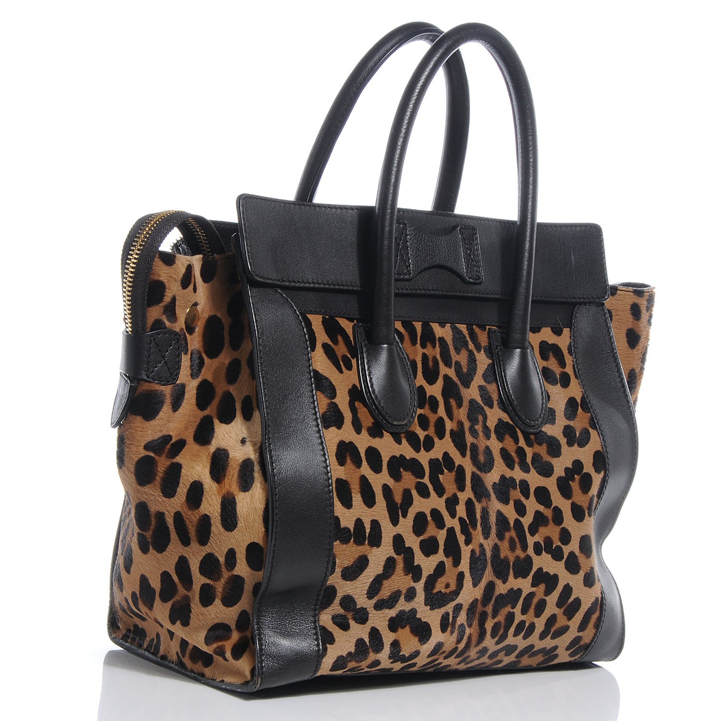 Leopard Pony Hair Mini Envelope Luggage