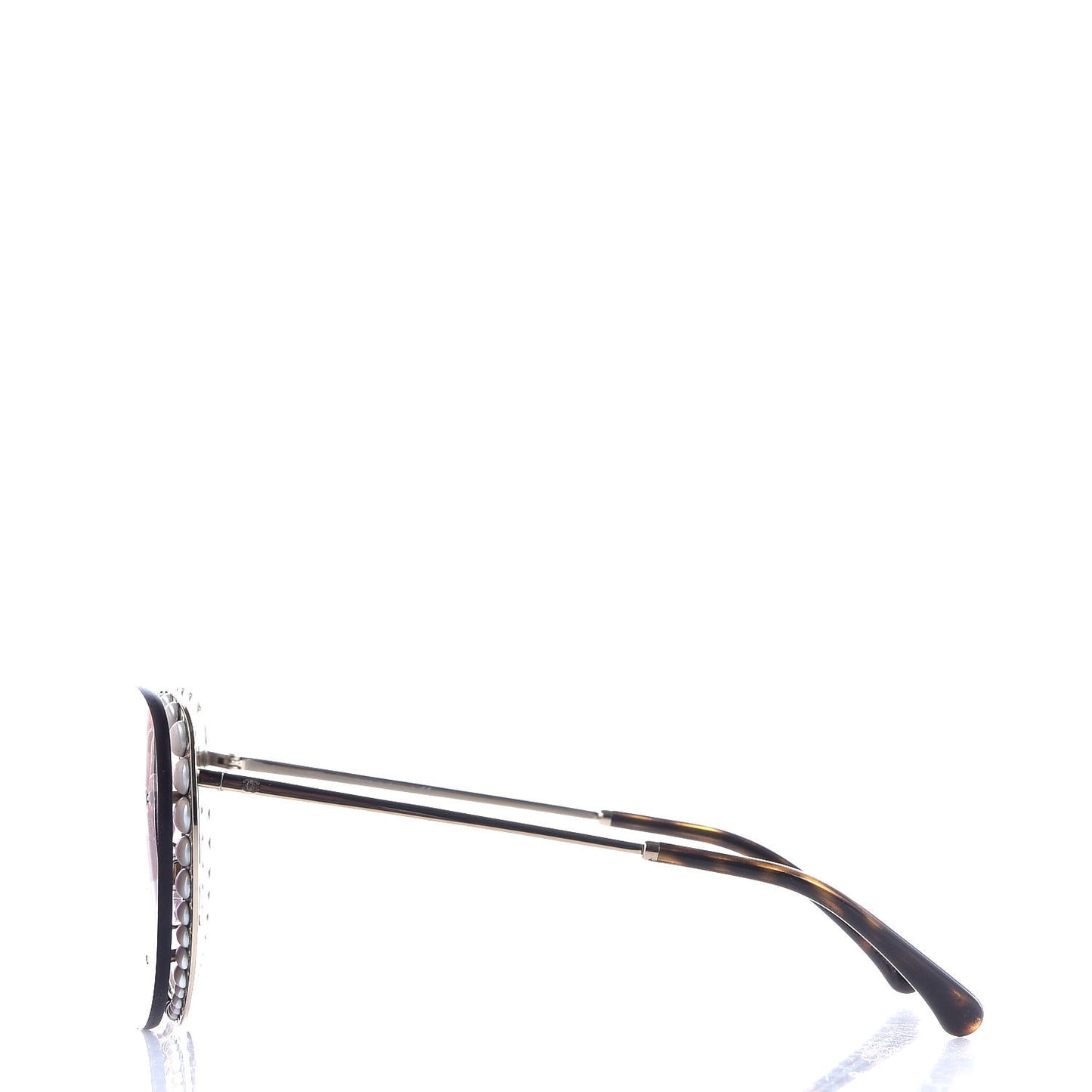 Acetate Metal Pearl Butterfly Sunglasses 4236-H Brown