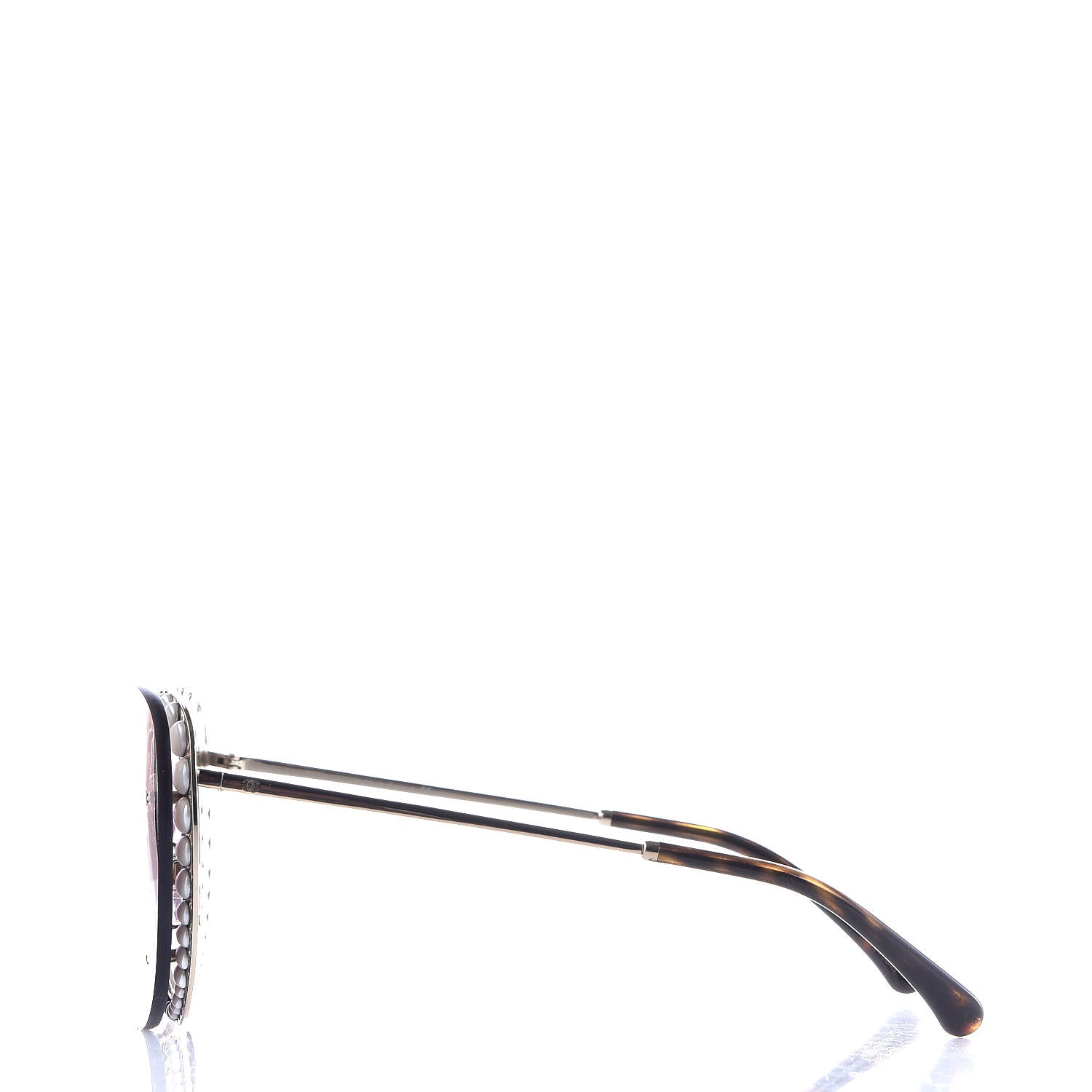 Chanel Acetate Metal Pearl Butterfly Sunglasses 4236-H Brown 3 of 7