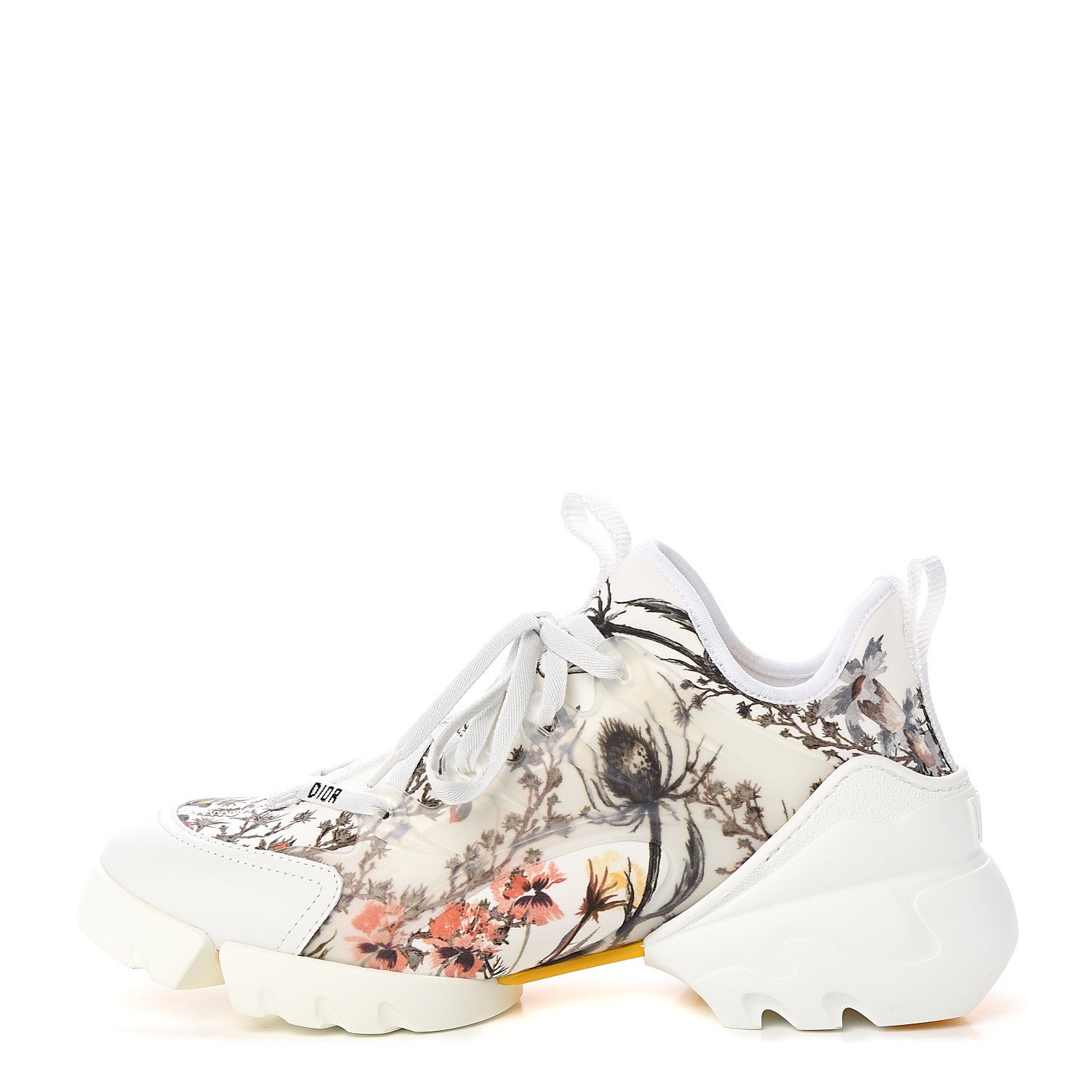 Christian Dior Neoprene Rubber Champetre Print Womens D-Connect Sneakers 39.5 White Multicolor 1 of 9
