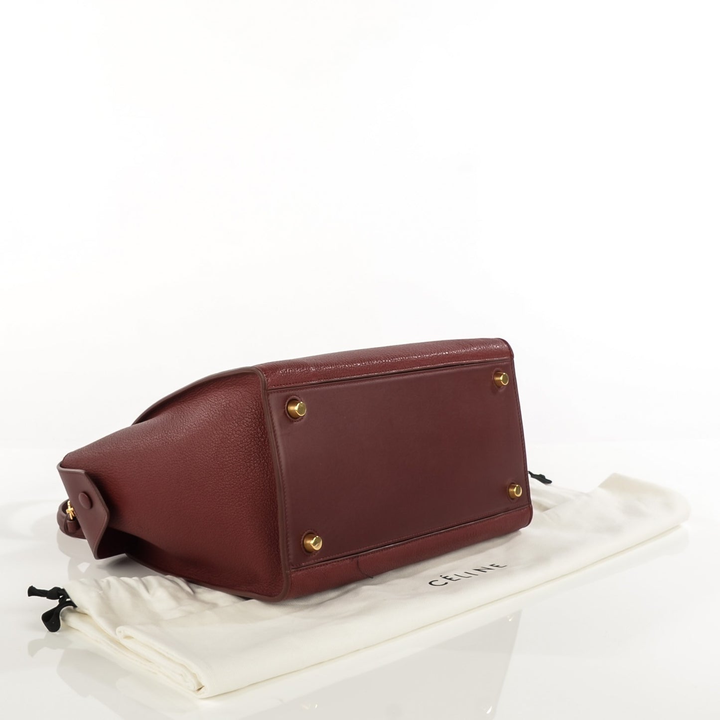 Goatskin Smooth Calfskin Small Ring Bag Dark Ruby