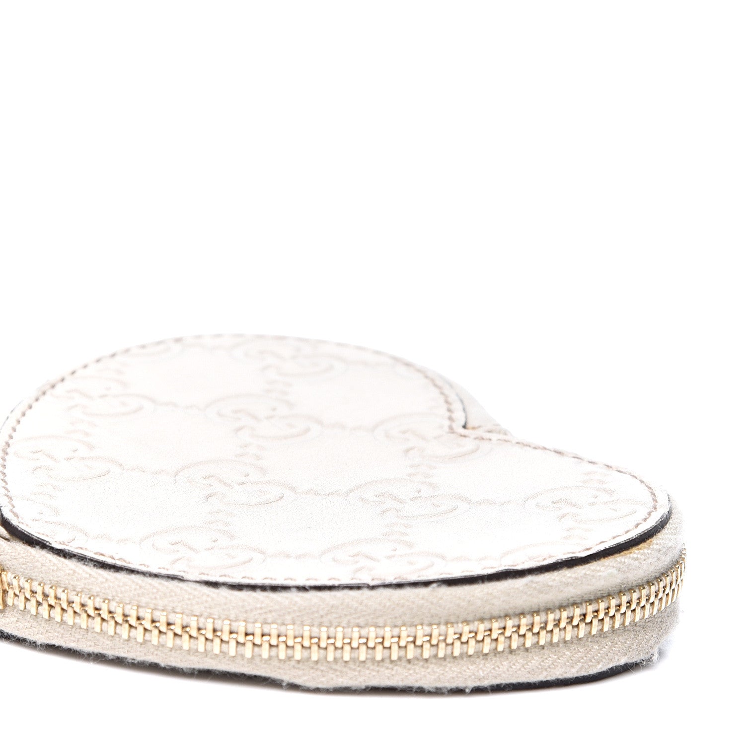 Gucci Guccissima Heart Coin Purse White 8 of 9