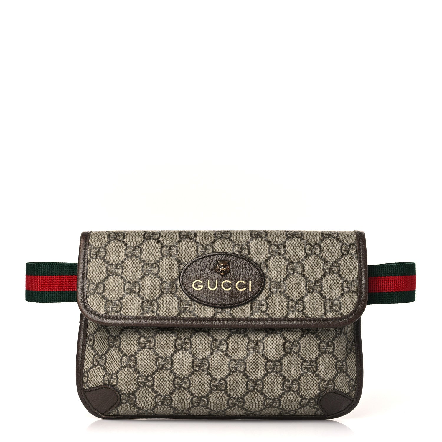 Gucci GG Supreme Monogram Neo Vintage Web Belt Bag Brown 1 of 8