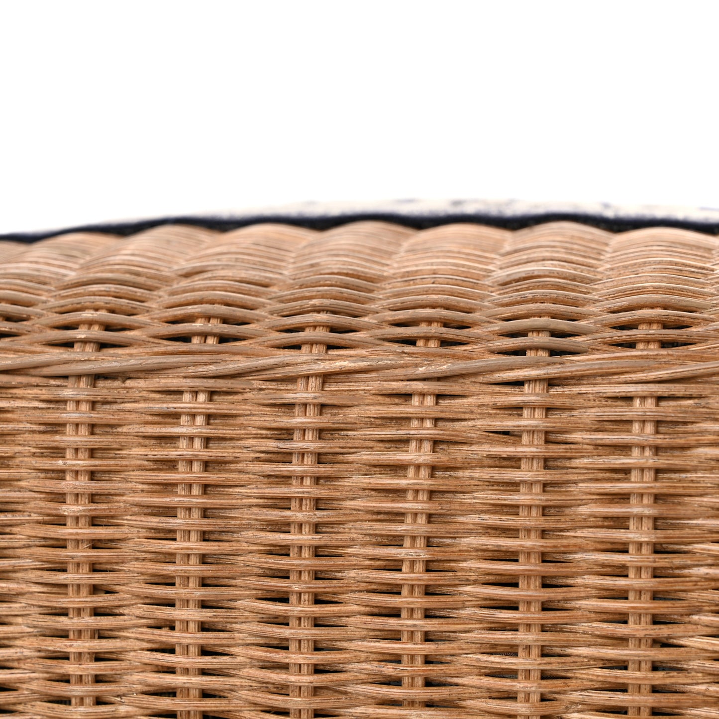 Wicker Oblique Basket Bag Blue