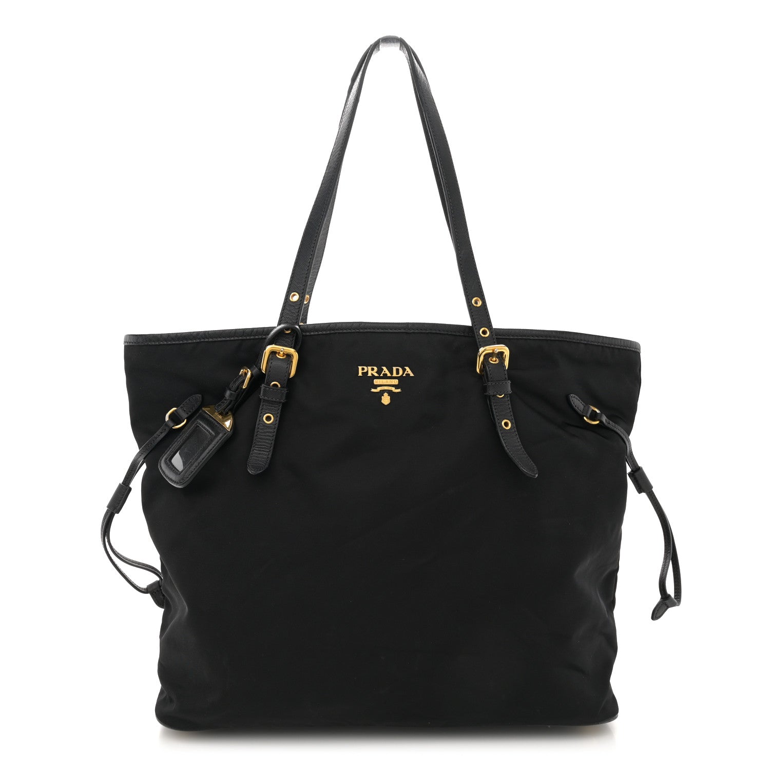 Prada Tessuto Nylon Saffiano Tote Black 1 of 17