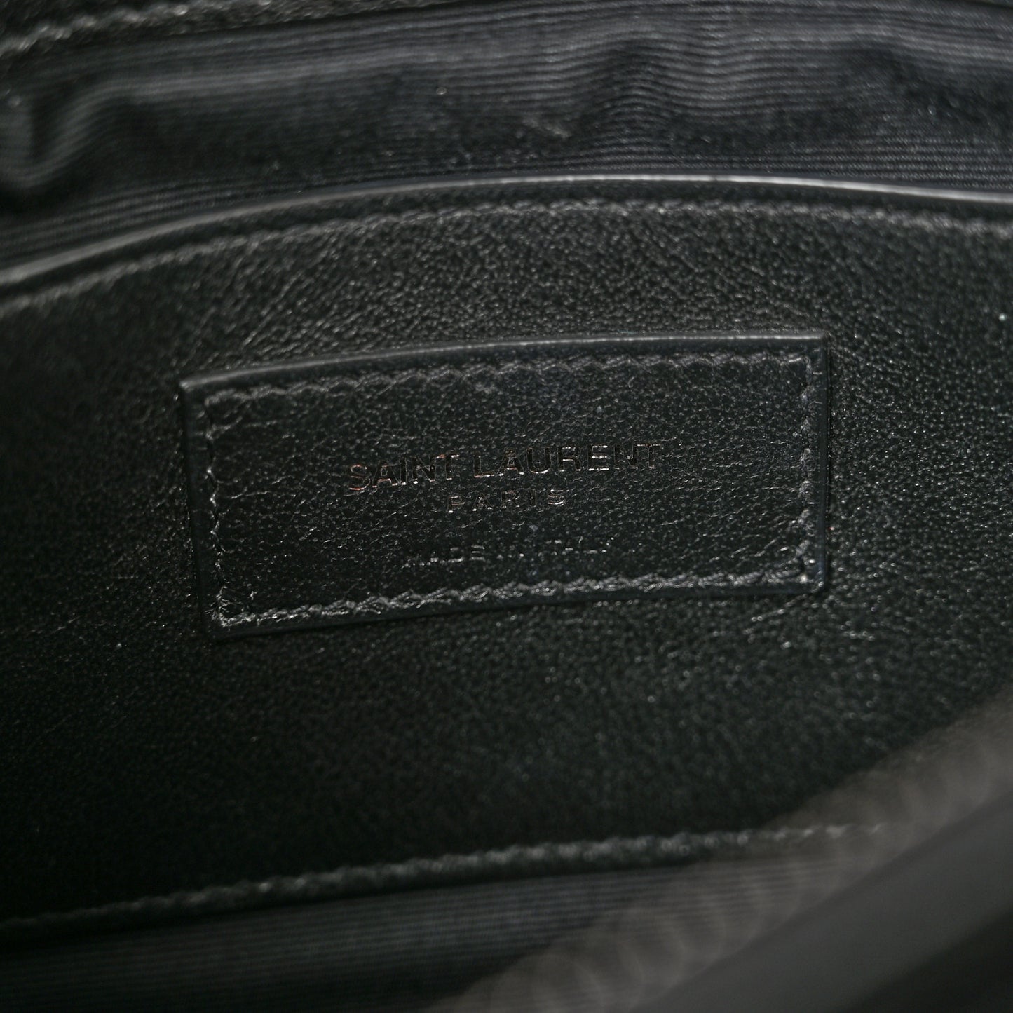 Sheepskin Matelasse Chevron Monogram Medium College Bag Black