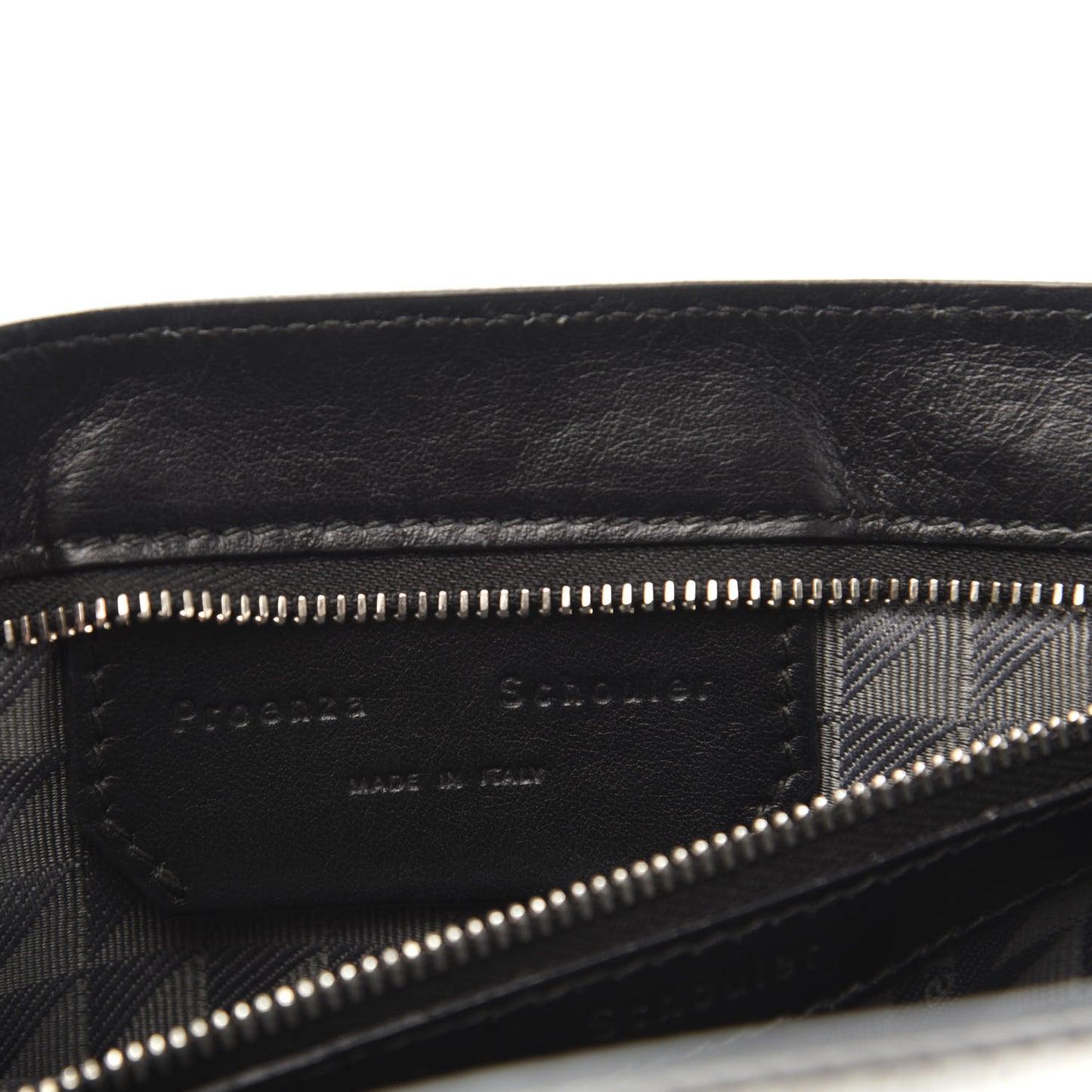 Metallic Lambskin PS1 Tiny Satchel Silver