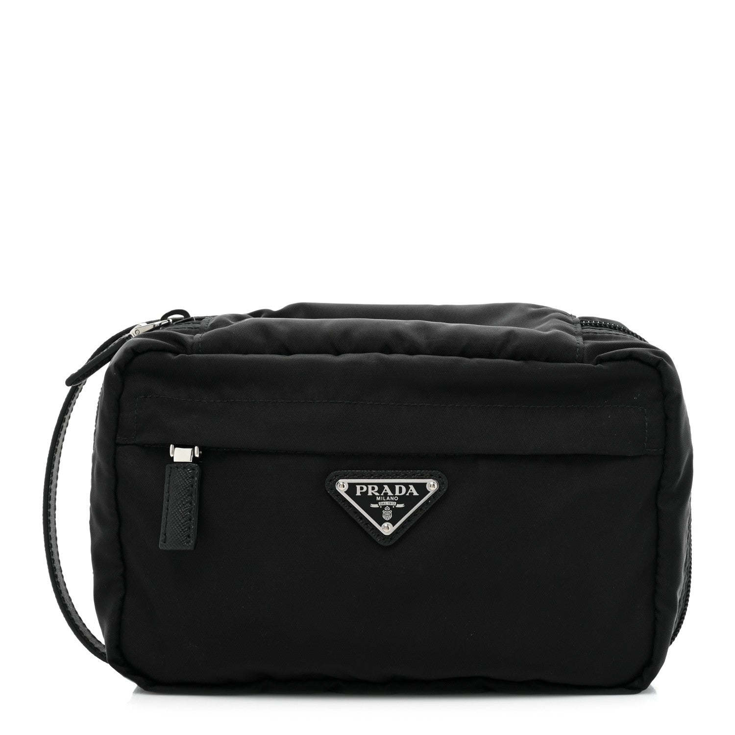Prada Nylon Vela Saffiano Pouch Black 1 of 11