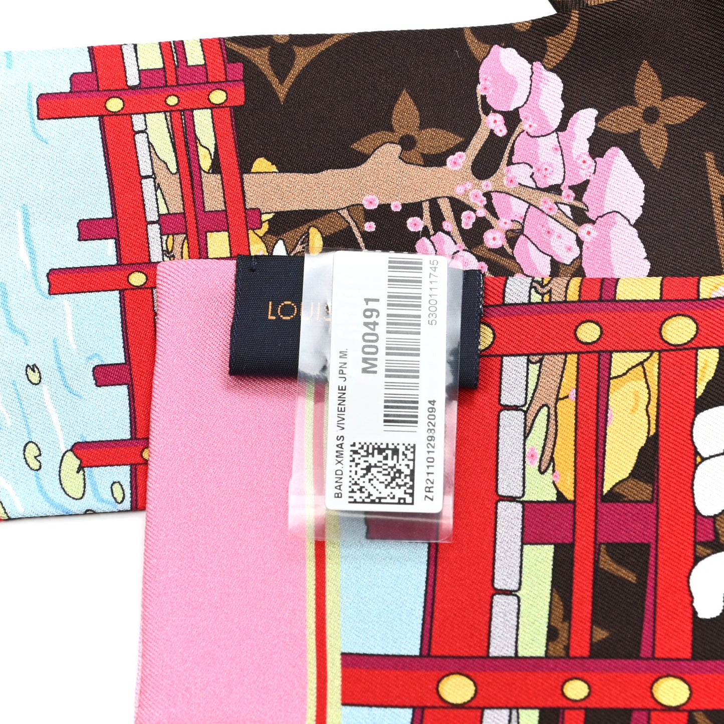 Silk Monogram 2021 Christmas Animation Japanese Garden Bandeau Marron