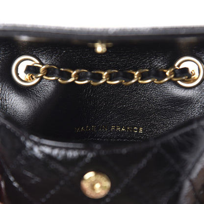 Chanel Shiny Aged Calfskin Quilted Waist Belt Bag Black 10 of 12