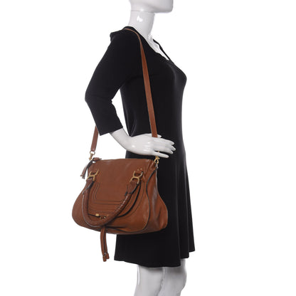 Chloe Calfskin Medium Marcie Satchel Tan 2 of 16