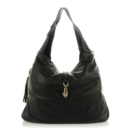 Gucci Calfskin Large New Jackie Shoulder Bag Black 1 of 7