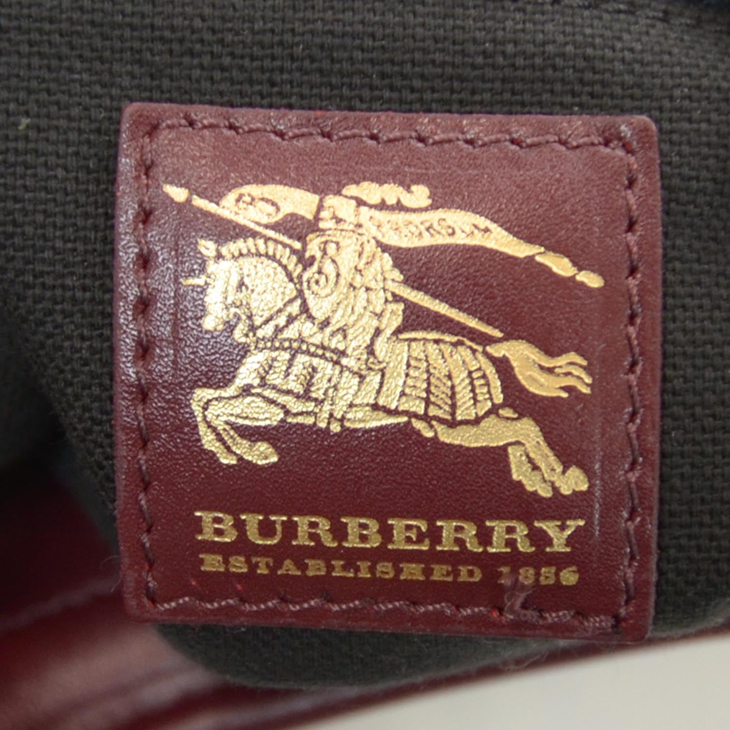 Burberry Haymarket Check Hobo Red 5 of 7