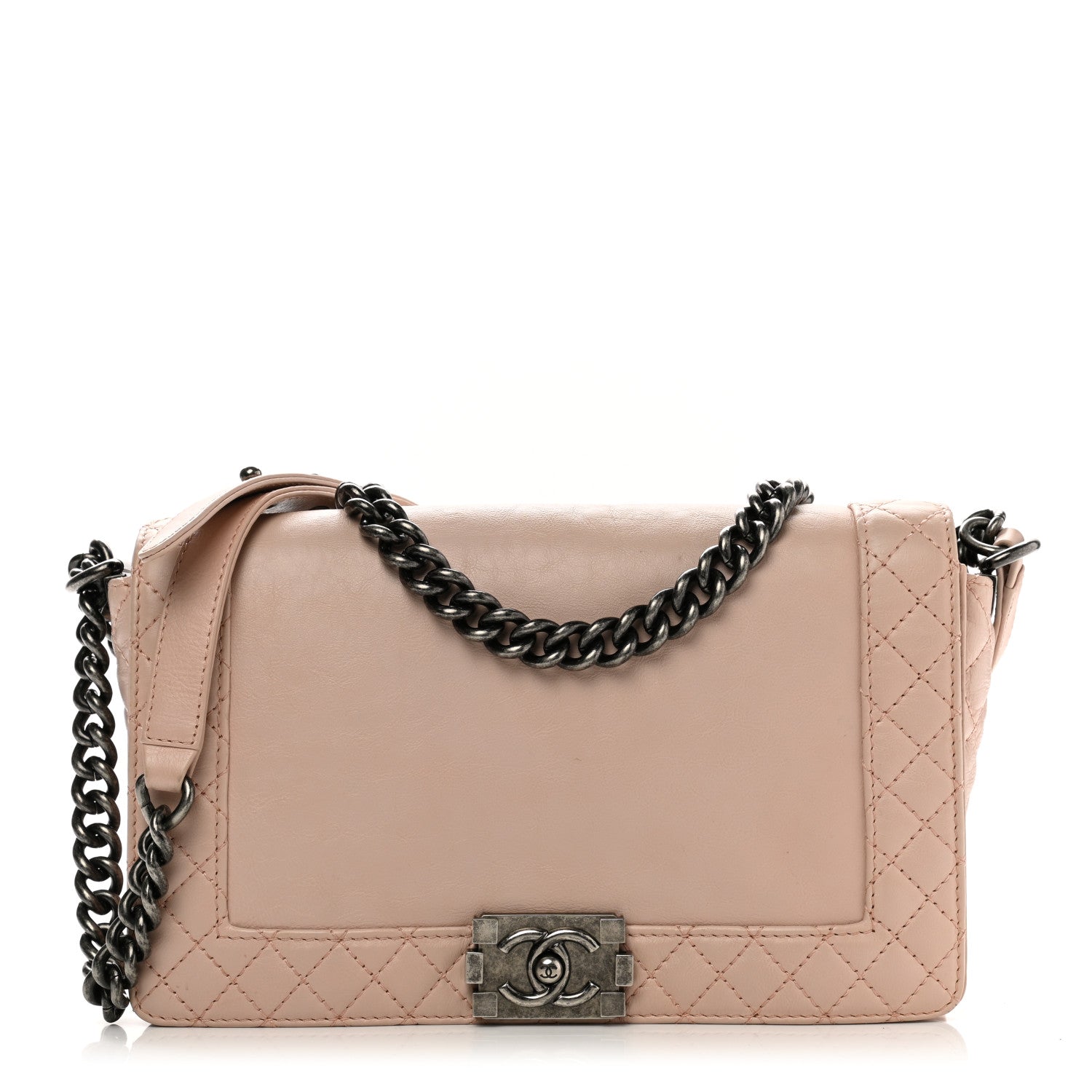 Chanel Calfskin New Medium Boy Reverso Flap Light Pink 1 of 10