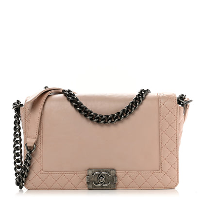 Chanel Calfskin New Medium Boy Reverso Flap Light Pink 1 of 10