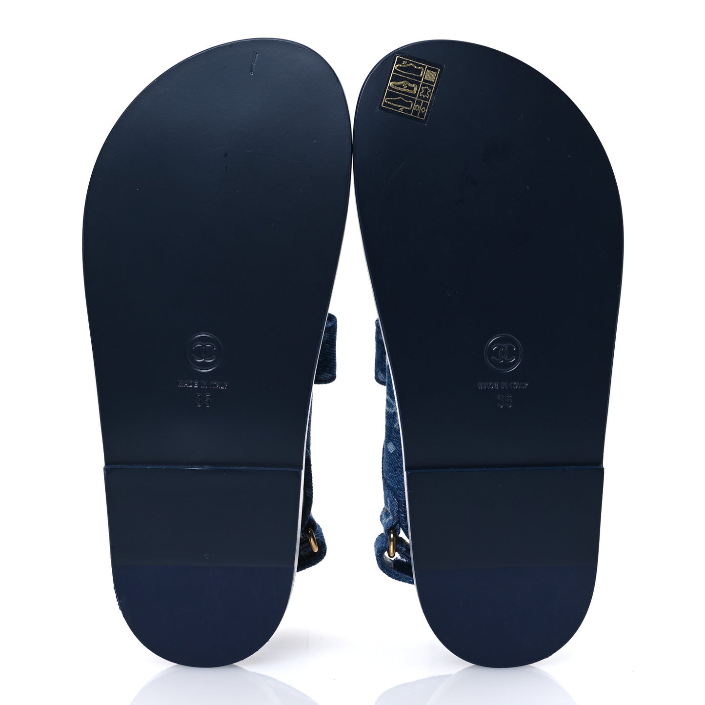 Denim CC Dad Sandals 35 Dark Blue