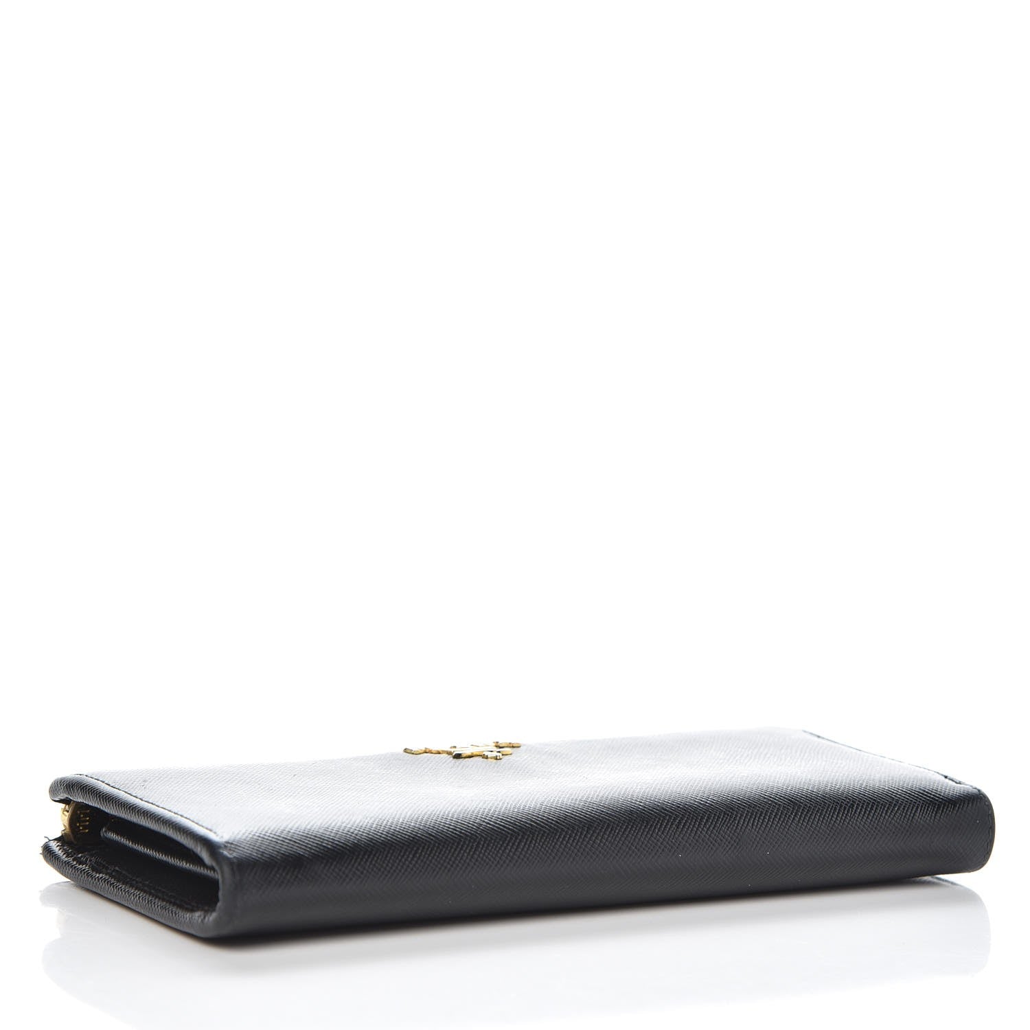 Prada Saffiano Zip Around Wallet Black 4 of 10