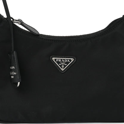 Prada Tessuto Nylon Mini Re-Edition 2000 Bag Black 10 of 13