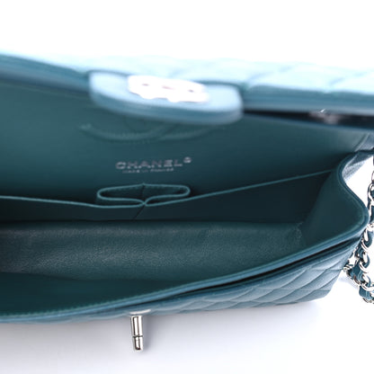 Chanel Caviar Quilted Medium Double Flap Dark Turquoise 4 of 4