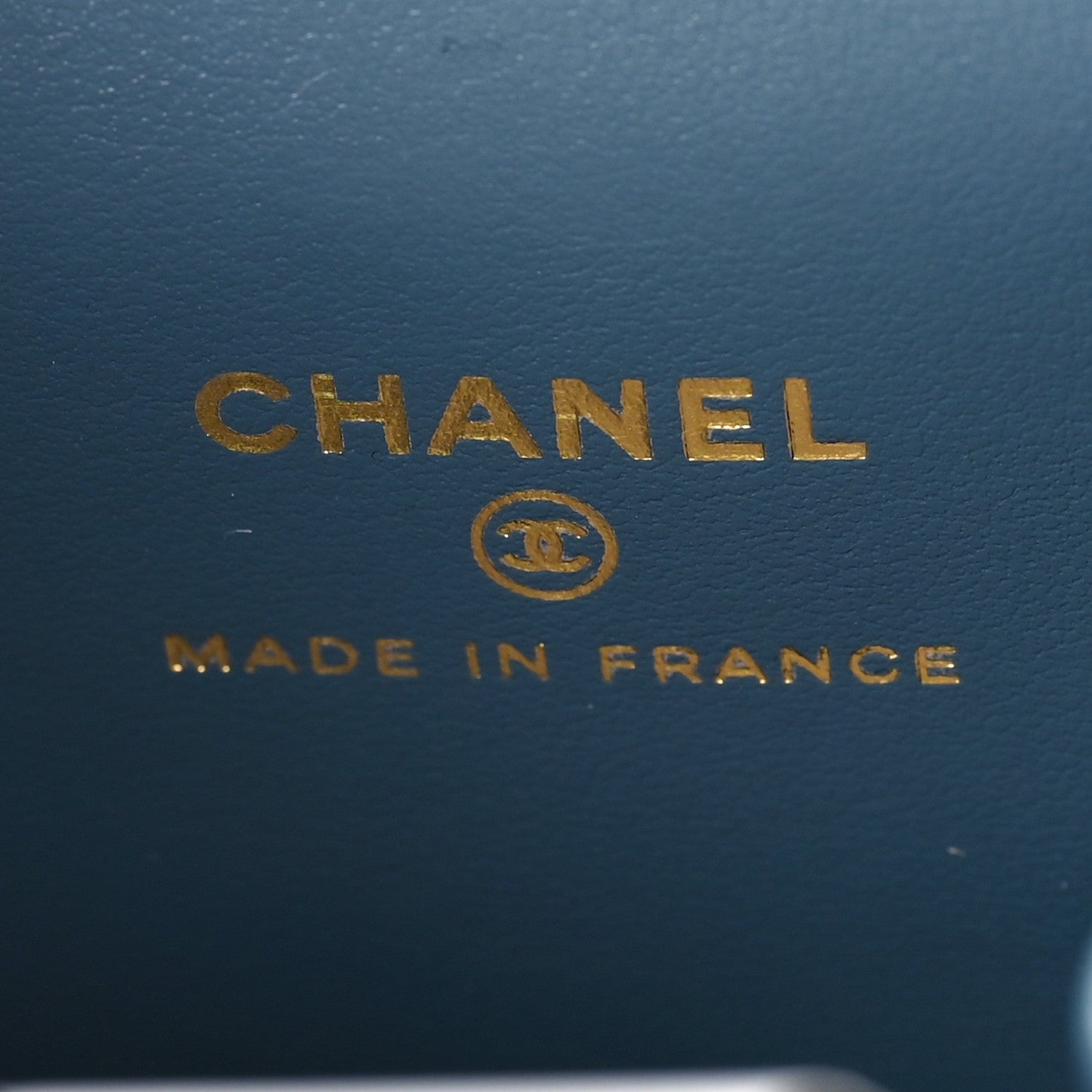Chanel Caviar Quilted Mini Vanity Case With Chain Blue 6 of 10