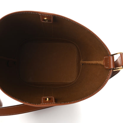 Celine Triomphe Canvas Calfskin Small Bucket Bag Tan 6 of 8