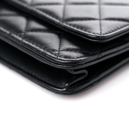 Chanel Lambskin Quilted Trendy CC Wallet On Chain WOC Black 10 of 16