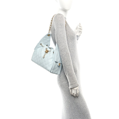 Chanel Caviar Quilted Small Chanel 25 Handbag Light Blue 2 of 10