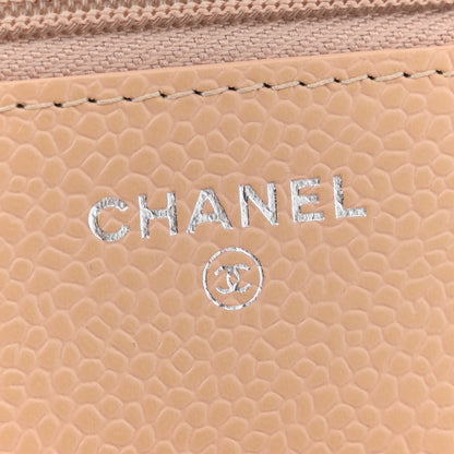 Chanel Caviar Quilted Wallet on Chain WOC Beige 6 of 10