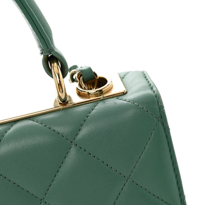 Chanel Lambskin Quilted Small Trendy CC Flap Dual Handle Bag Green 16 of 16