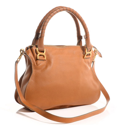 Chloe Calfskin Medium Marcie Satchel Brown Sugar 3 of 9