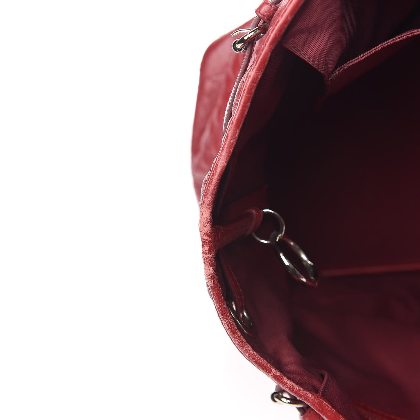 Coated Canvas Cannage Medium Panarea Tote Red