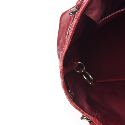Christian Dior Coated Canvas Cannage Medium Panarea Tote Red 9 of 12