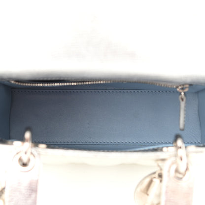 Christian Dior Metallic Grained Calfskin Cannage Small Lucky Badges My Lady Dior Silver 5 of 15