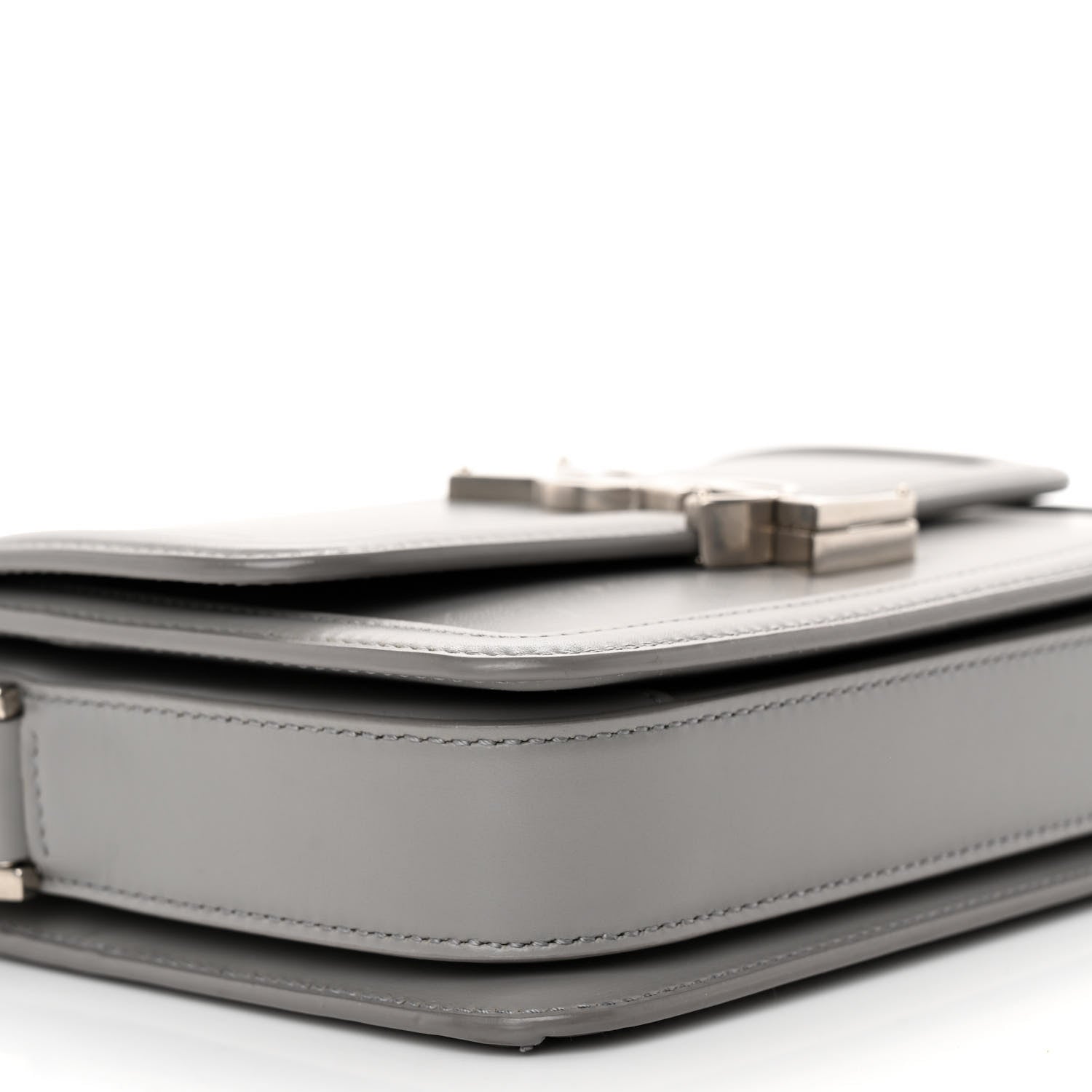 Saint Laurent Smooth Calfskin Small Solferino Satchel Storm 8 of 9