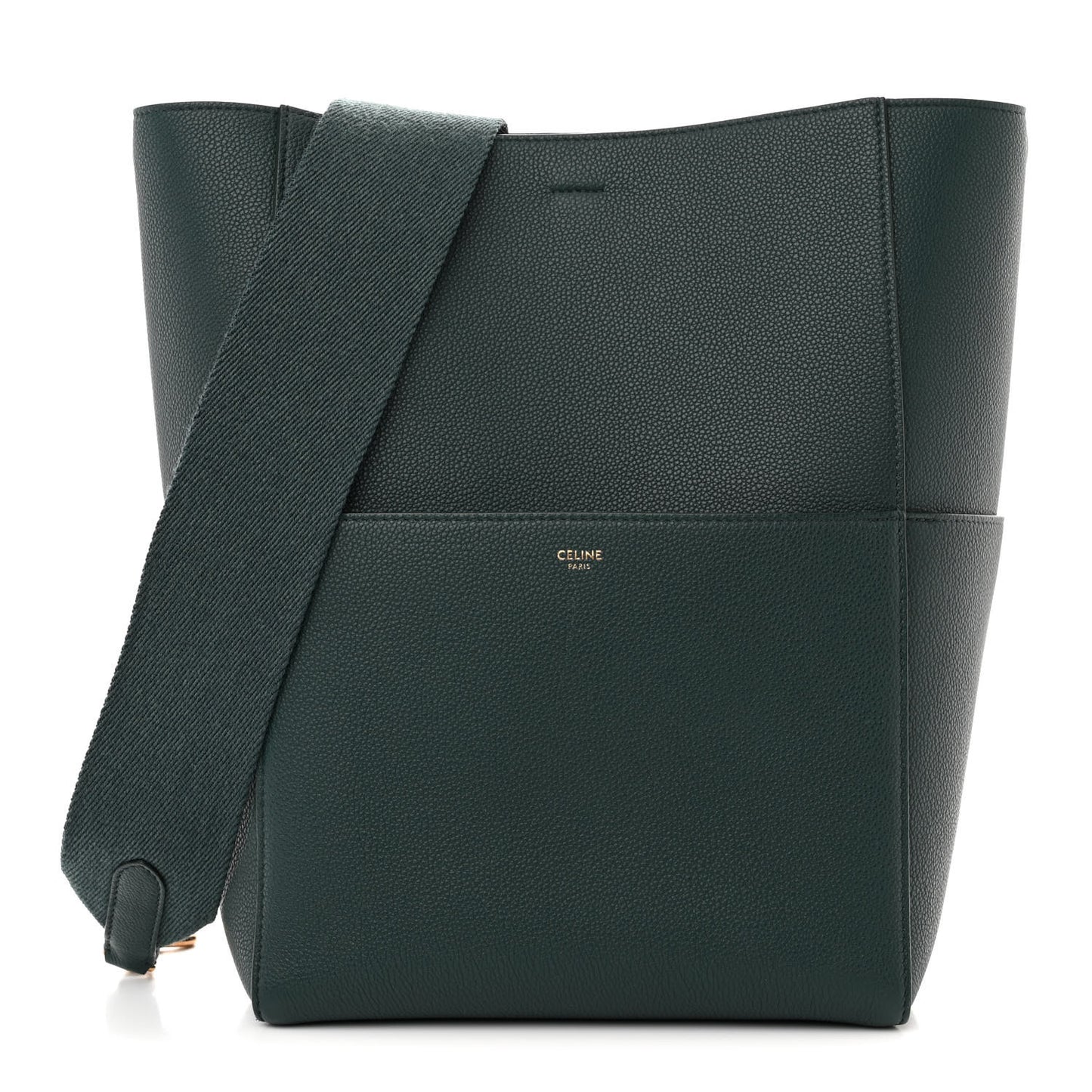 Soft Grained Calfskin Sangle Bucket Bag Amazone