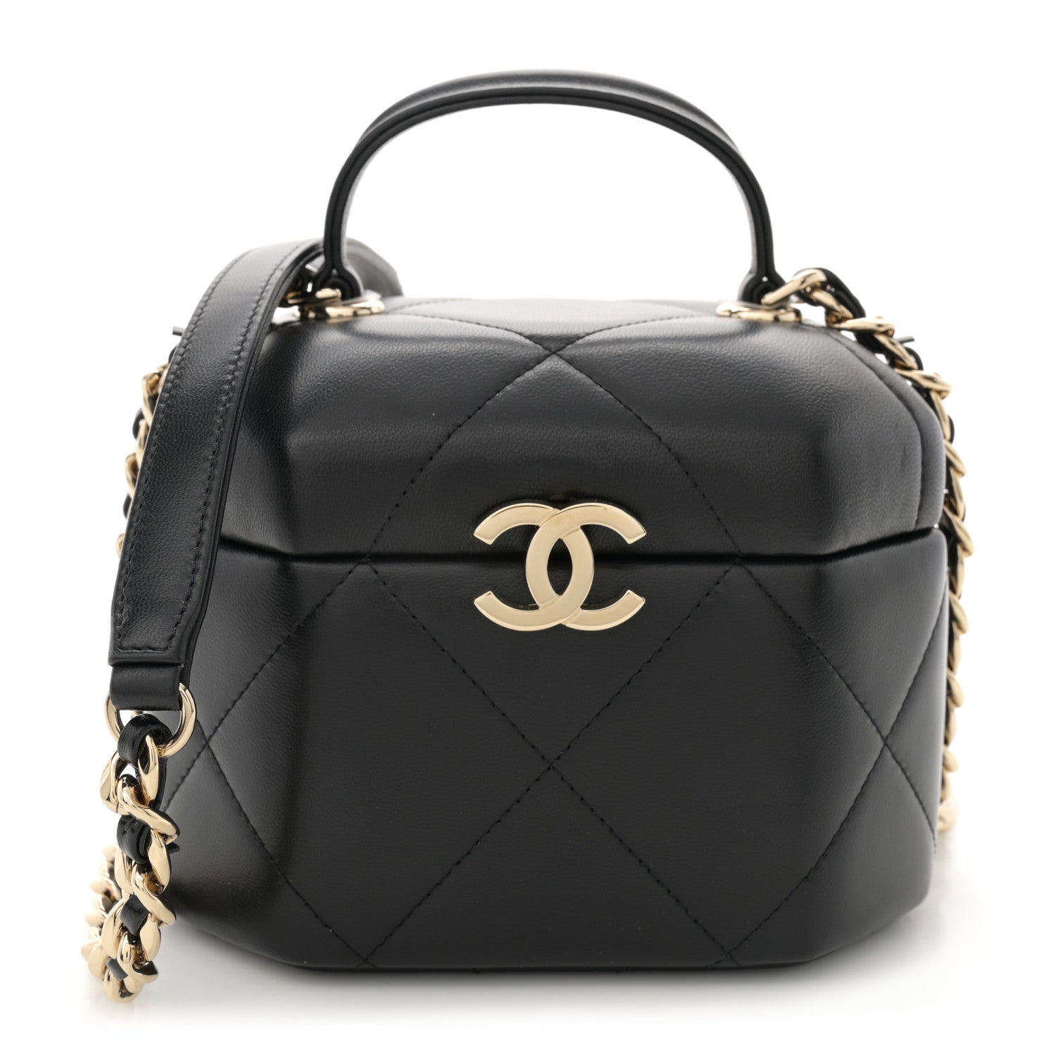 Chanel Lambskin Quilted Vendome Case Black 1 of 10