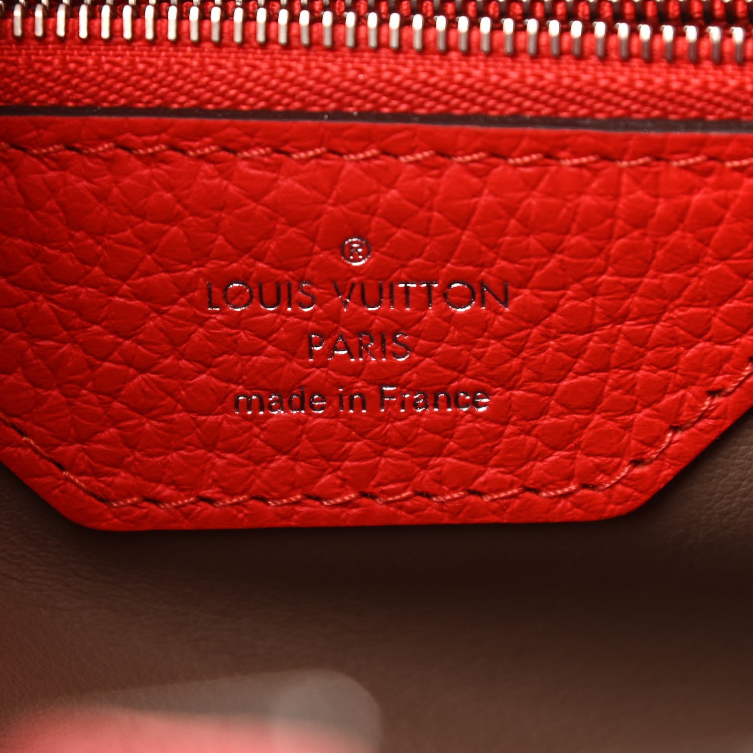 Louis Vuitton Taurillon Capucines MM Coquelicot 5 of 10
