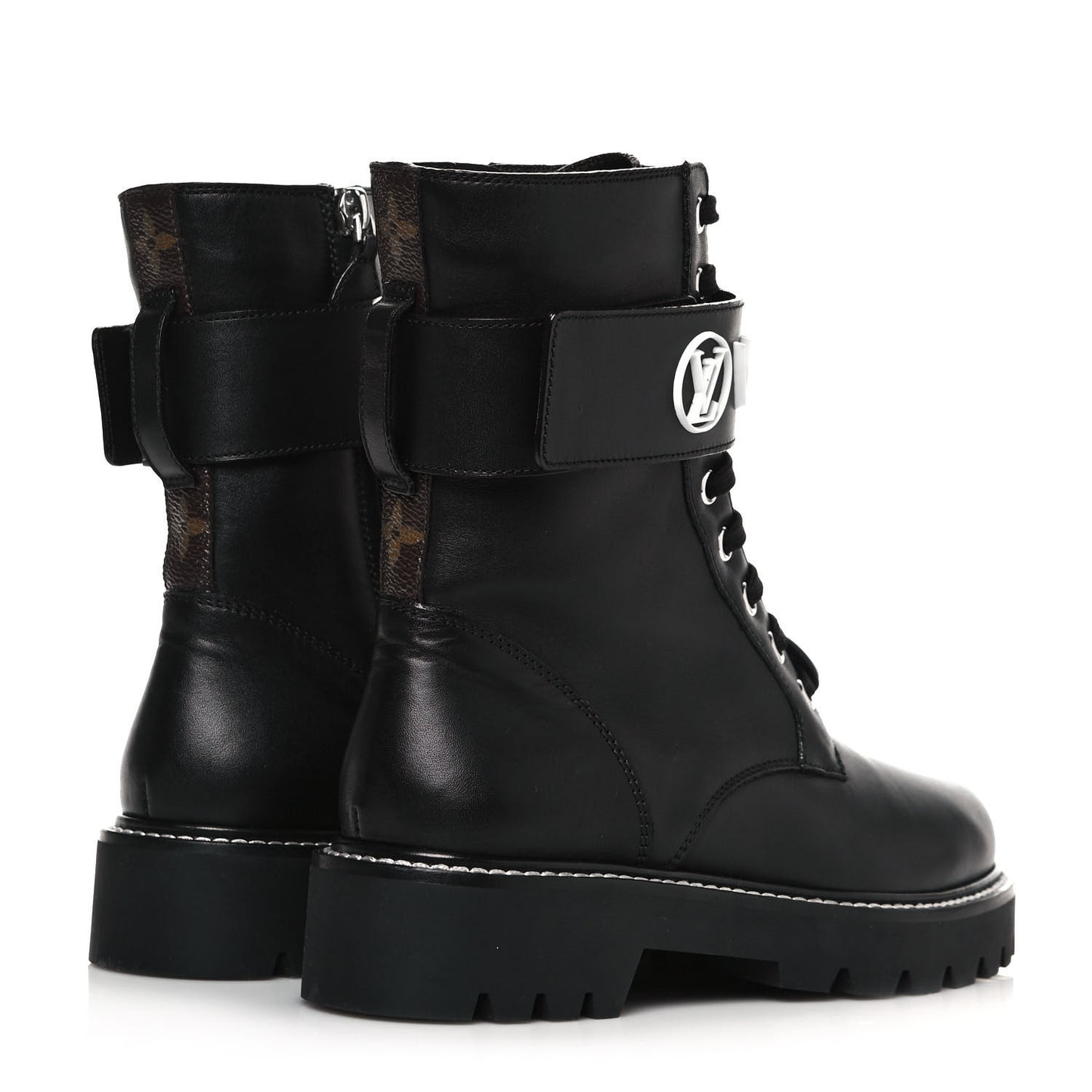 Calfskin Territory Flat Ranger Boots 36 Black