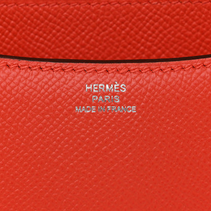 Hermes Epsom Enamel Constance 18 Capucine Sanguine 5 of 15