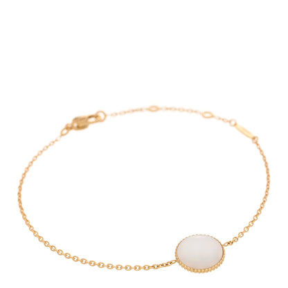 Christian Dior 18K Yellow Gold Diamond Mother of Pearl Rose Des Vents Bracelet 2 of 4
